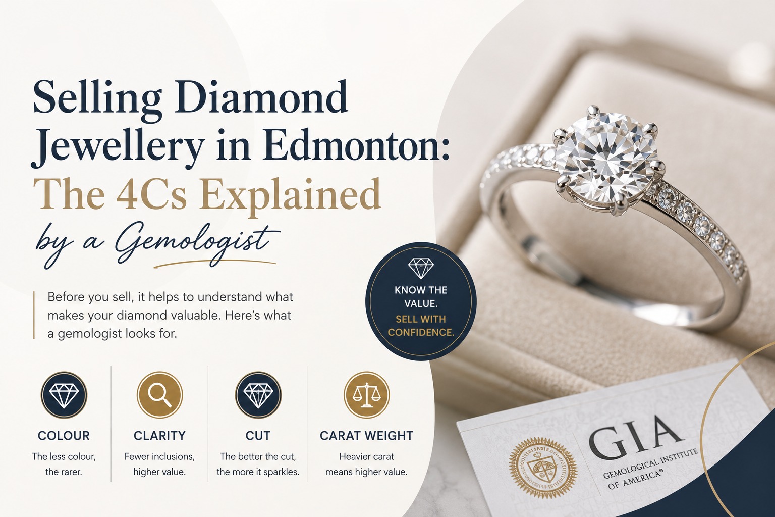 Selling Diamond Jewellery in Edmonton: The 4Cs Explained by a Gemologist