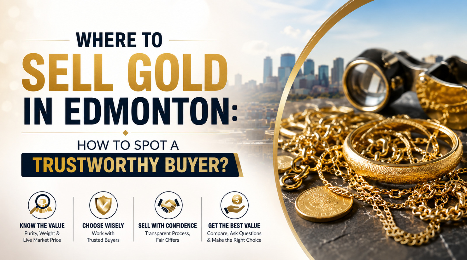 Where to Sell Gold in Edmonton: How to Spot a Trustworthy Buyer?